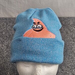 Nickelodeon‎ Patrick Star Beanie Blue Spongebob Embroidered Knit Hat Nostalgia
